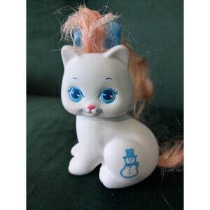 Vintage 1989 My Little Pretty Kitty White Cat Kitten Frosta Snowflake 4''